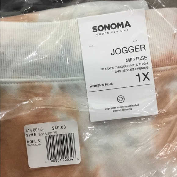 Sonoma Goods for Life 1X midrise sweatpants/jogger - Picture 10 of 16